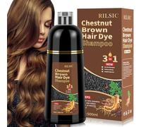 Shampoo colorante, 500 ml, shampoo tinta capelli bianchi, shampoo tinta capelli 3 in 1, shampoo colorante istantaneo, colorazione capelli bianchi, tinta capelli donna uomo (Chestnut)