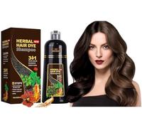 Shampoo Colorante, 500ml Hair Dye 3 in 1, Shampoo Tintura per Capelli in Pochi Minuti-100% Coperto Capelli Bianchi,Colorante Istantaneo,Colore Naturale e di Lunga Durata per Donna Uomo (Castano Scuro)