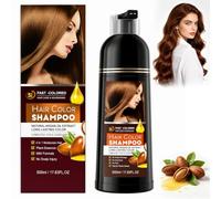 Shampoo Colorante Castano 500ml,4 in 1 Shampoo Naturale per Donna e Uomo