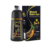 Shampoo Colorante Naturale Semipermanente Per Capelli Neri, 500 Ml - Tinta Istantanea Per Uomo e Donna