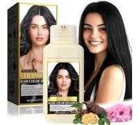 Shampoo colorante nero 3 in 1 shampoo per capelli istantanei, shampoo per capelli neri per coprire capelli grigi, shampoo per capelli tinti per uomini e donne, 500 ml