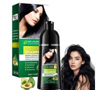 Shampoo Colorante Nero 3 in 1,Tinta Capelli per Coprire i Capelli Bianchi Istantaneamente,Colorazione Naturale 400ml,Shampoo Tinta Facile e Duratura per Uomo e Donna