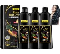 Shampoo Colorante Nero,3pcs Black Hair Dye Shampoo 3 in 1,Shampoos per Capelli Neri per Capells Grigi,Shampoos Colorante Nero Donna Uomo,Shampooss Capellis Colorati Istantanea,Colorant Capellis
