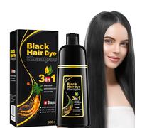 Shampoo colorante nero, tinta per capelli nero, Shampoo colorante Tinta a lunga durata, shampoo colorante uomo/donna 500 ml