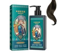Shampoo colorante per capelli, 207 ml, shampoo per la cura dei capelli, copertura di ciocche grigie, per donne, per anziani, per capelli ricci, per barba, viaggi, casa, salone, per salone, per