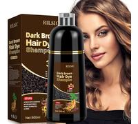 Shampoo colorante per capelli, 500 ml, colore marrone scuro