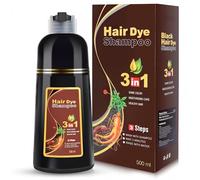 Shampoo Colorante per Capelli 500ml Shampoo Schiarente Vegetale con Schiuma, copre i capelli grigi, facile da applicare e colorazione rapida, 8 colori disponibili (Caffè)