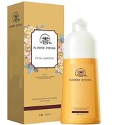 Shampoo colorante per capelli ai petali di rosa giapponese, una tinta naturale nutriente che copre i capelli grigi, a lunga durata, dall'aspetto naturale, facile da usare, adatta sia a uomini che a do