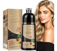 Shampoo colorante per capelli biondo cenere scuro, 500 ml, 3 in 1, per capelli e barba (biondo cenere scuro)