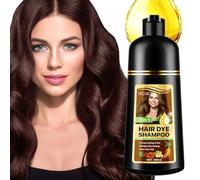 Shampoo colorante per capelli grigi, 3 in 1, a lunga durata, shampoo per capelli istantanei, per uomini e donne, ingredienti aromatici (500 ml) (marrone castano)