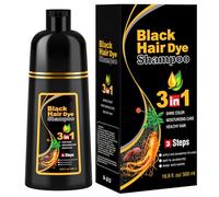 Shampoo colorante per capelli grigi, shampoo istantaneo unisex, shampoo colorante per capelli neri 3 in 1, Black Hair Dye Shampoo, 500 ml