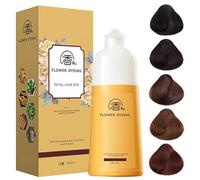 Shampoo Colorante Per Capelli Japanese Petal Rose 2025, Colorante Naturale Nutriente, Shampoo A Lunga Durata E Naturale, Essenza Di Rosa Rosa, Copertura Dei Capell (Brown)