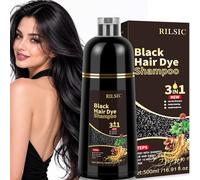 Shampoo colorante per capelli nero 3 in 1 - Shampoo per tintura istantanea per uomini e donne, Black Hair Dye Shampoo per capelli grigi