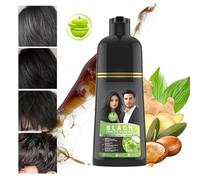 Shampoo Colorante per Capelli Nero,Colorazione Naturale Anticrespo - Shampoo Nutriente Coprente per Capelli Ricci Fini Spessi Barba Rigenerazione Cura Quotidiana Domestica 500 ml