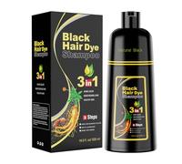 Shampoo Colorante per Uomo Donna, Shampoo per Capelli colorati per Capelli Neri, Copertura Grigia al 100% - Naturale e di Lunga Durata, 500ML 3 in 1 Colore di Capelli Neri (Black)