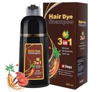 Shampoo Colorante per Uomo Donna, Shampoo per Capelli colorati per Capelli Neri, Copertura Grigia al 100% - Naturale e di Lunga Durata, 500ML 3 in 1 Colore di Capelli Neri (Marrone castagna)