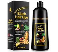 Shampoo Colorante Uomo e Donne, 500ML Hair Dye Champoo 3 in 1, Tintura per Capelli in Minuti, Colore Naturale e Duraturo, Naturale Hair Color Shampoo (Nero)
