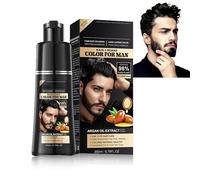 Shampoo Colorante Uomo,Shampoo Colorante Capelli Bianchi,Shampoos Coloring Nero 3 In 1,Detergente,Colorazione E Cura In Un Solo Passaggio,Copertura Istantanea Dei Capelli Bianchi,200ml