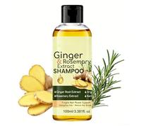 Shampoo con estratto di zenzero e rosmarino, formato da viaggio, per una pulizia profonda dell'olio, rafforza i capelli con radice di zenzero, cheratina e olio di argan, idrata e aumenta la lucentezza