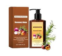 Shampoo condizionante nutriente 3 in 1, rafforza le radici e aggiunge lucentezza Shampoo alla cipolla e rosmarino, riduce la perdita e pulisce i capelli Shampoos idratante rimpolpante per tutti i