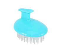 Shampoo, cuoio capelluto, doccia, bagno, lavaggio, massaggio, spazzola, pettine per la pulizia, favorisce la circolazione sanguigna [bagno a casa] (Blu)