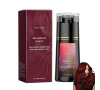 Shampoo da colorare, 200 ml, per acconciature fai da te, colori brillanti e di lunga durata, nutriente, leviga e nutre i capelli lucidi (rosso)