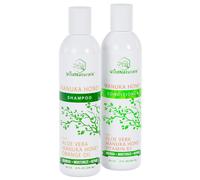Shampoo e balsamo al miele di Manuka - Formula idratante e lenitiva per capelli ricci, eczema, psoriasi e colore sicuro - Set completamente natur