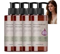 Shampoo e balsamo all'idrolato di cipolla, formula contro la caduta dei capelli, addensante e fortificante per donne e uomini, cura dei capelli leggera e non grassi, ridotta (4 pezzi)