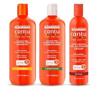 Shampoo e balsamo senza solfato di cantù 12 once con crema attivatore idratante per curl al burro di karité 12 once