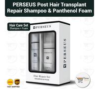 Shampoo e schiuma pantenolo Perseus Post Hair Transplant Repair, set per la c...