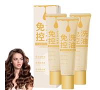 Shampoo Fluffy Oil Control, Shampoo Fluffy Oil Control senza risciacquo, Shampoo Leave-In Oil Control, Shampoo secco, Shampoo per capelli soffici, Shampoo per capelli secchi soffici (3 pezzi)
