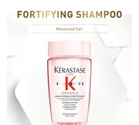 Shampoo fortificante GENESIS da 80 ml, per capelli indeboliti, Bain Hydra-Fortifiant con radice di zenzero e dipeptide, controlla il sebo, riduce la forfora, dona volume e lucentezza, liscia e non si 