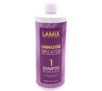 SHAMPOO IDRATANTE 1 LAMIX Triple Action laminazione per capelli con cheratina altamente idratante nutre i capelli in profondità 500ml