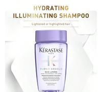 Shampoo idratante illuminante BLOND ABSOLU 80 ml, Bain Lumière con acido ialuronico e stella alpina, dona una lucentezza radiosa, idrata in profondità, lascia i capelli lisci e leggeri, perfetto per c
