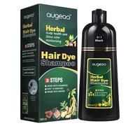 Shampoo istantaneo per capelli neri - Shampoo colorante per capelli da 500 ml | Shampoo colorante 3 in 1 da donna | Copertura dei capelli grigi | Nutrizione e oscuramento dei capelli | Shampoo