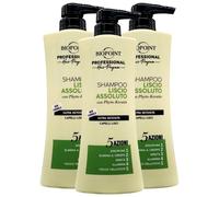 Shampoo LISCIO ASSOLUTO Con Phyto-Keratin, Ultra Setosità, Per Capelli Lisci. 5 Azioni: Disciplina, Elimina Il Crespo, Idrata, Illumina, Tocco Vellutato 400ml (3 Flaconi)