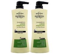 Shampoo LISCIO ASSOLUTO Con Phyto-Keratin, Ultra Setosità, Per Capelli Lisci. 5 Azioni: Disciplina, Elimina Il Crespo, Idrata, Illumina, Tocco Vellutato 400ml (2 Flaconi)