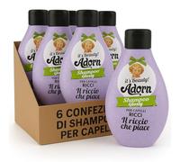 Shampoo Lucidante per Capelli Ricci - Definizione, Morbidezza e Brillantezza - Confezione da 6 x 250 ml per Adorn Shampoo Glossy Il Riccio che Piace