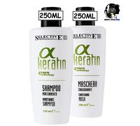 SHAMPOO + MASCHERA CHERATINA LISCIANTE SELECTIVE PROFESSIONAL ALPHA KERATIN