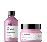 Shampoo + Maschera Lisciante Capelli Crespi Ribelli Kit | L'Oreal Liss Unlimited