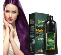 Shampoo naturale alle erbe per colorare i capelli in 10 minuti, shampoo colorante per capelli neri, tintura per capelli multicolore per uomini e donne (viola)