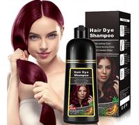 Shampoo naturale color caffè scuro per shampoo colorante 3-IN-1 per capelli grigi, capelli castani, nutrimento e tintura per uomini e donne in 10-15 minuti(Dark Wine Red)