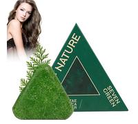 Shampoo naturale sette sapone verde, shampoo solido vegetale, pulizia delicata e cura nutriente per donne e uomini, lenisce e rinforza i capelli per uomo e donna (1 pezzo)