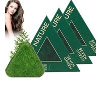 Shampoo naturale sette sapone verde, shampoo solido vegetale, pulizia delicata e cura nutriente per donne e uomini, lenisce e rinforza i capelli per uomo e donna (3 pezzi)