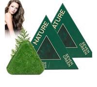 Shampoo naturale sette sapone verde, shampoo solido vegetale, pulizia delicata e cura nutriente per donne e uomini, lenisce e rinforza i capelli per uomo e donna (2 pezzi)