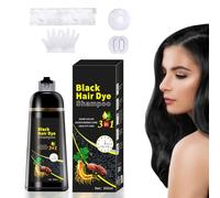 Shampoo nero Hair Color per capelli grigi, tinture per capelli in pochi minuti, shampoo naturale e di lunga durata, per uomini e donne, 500 ml