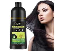Shampoo nero istantaneo per capelli grigi | 500 ml shampoo alle erbe di lunga durata, shampoo colorante per capelli con formula dell'acqua in pochi minuti, colore nero di lunga durata, non Rainao