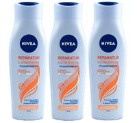 Shampoo Nivea Cura Riparazione 3 X 250Ml Per Capelli Stressati E Danneggiati