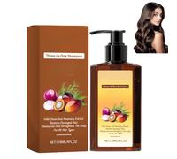 Shampoo Nutriente 3 in 1, Shampoo al Rosmarino e Cipolla. Idrata intensamente, riduce la caduta dei capelli, rinforza le radici e dona lucentezza. Adatto sia a uomini che a donne.