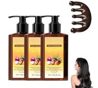 Shampoo Nutriente 3 in 1, Shampoo Al Rosmarino, Idratante E Volumizzante Ripara, Rinforza Le Radici E Dona Lucentezza, Lucentezza Leggera Per Tutti I Tipi Di Capelli (3pcs)